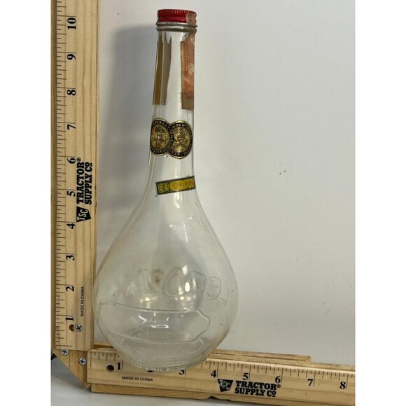 Other - Antique Gold Medal Award Glass Liquor Bottle 1937 Belgium 56 4D Clear